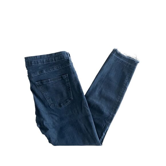 Zara Womens Premium Denim Jeans Semi Skinny Dark Blue Wash Size 8 - Picture 1 of 9